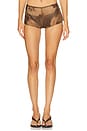 view 1 of 6 Celina Sheer Mini Short in Brown