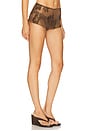 view 2 of 6 Celina Sheer Mini Short in Brown