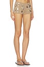 view 2 of 6 Coin Trim Hot Pant in Brown