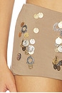 view 6 of 6 Coin Trim Hot Pant in Brown