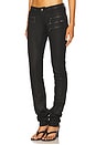 view 3 of 6 Coated Zip Skinny Jean in Black