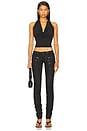 view 5 of 6 Coated Zip Skinny Jean in Black