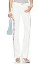 view 1 of 7 JEANS WHITE COOPER WITH LACE APPLIQUE in White