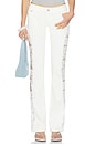 view 2 of 7 JEANS WHITE COOPER WITH LACE APPLIQUE in White