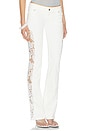 view 4 of 7 JEANS WHITE COOPER WITH LACE APPLIQUE in White