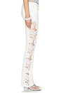 view 5 of 7 JEANS WHITE COOPER WITH LACE APPLIQUE in White