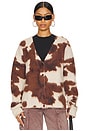 view 1 of 5 Cow Chuck Cardigan in Cow Print