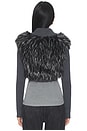 view 3 of 4 Knit Faux Fur Shrug in Grey