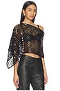 view 2 of 6 Sequin Cape Top in Black