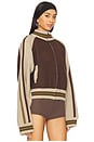 view 3 of 5 Knitted Bomber in Brown
