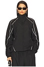 view 1 of 4 Micro Fibre Track Jacket in Black