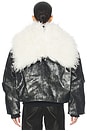 view 3 of 5 Xl Faux Fur Collar Bomber Jacket in Multi