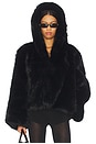 view 1 of 4 Mara Oversized Hood Faux Fur Jacket in Black