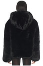 view 3 of 4 Mara Oversized Hood Faux Fur Jacket in Black