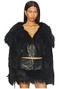 view 1 of 4 Faux Fur Cropped Jacket in Black