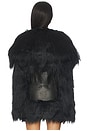 view 3 of 4 Faux Fur Cropped Jacket in Black