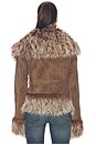 view 4 of 5 Mongolian Faux Fur Jacket in Brown