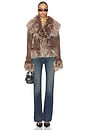 view 5 of 5 Mongolian Faux Fur Jacket in Brown