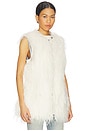view 3 of 5 Mongolian Biker Gilet in White