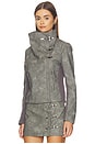 view 3 of 5 CHAQUETA FUNNEL NECK in Grey