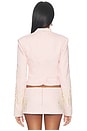 view 4 of 5 Boxy Military Jacket With Embroidery Detailing in Pink