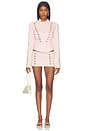 view 5 of 5 Boxy Military Jacket With Embroidery Detailing in Pink