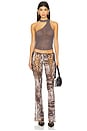 view 5 of 6 Lace Up Mesh Trousers in Brown