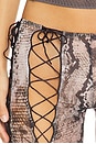 view 6 of 6 Lace Up Mesh Trousers in Brown