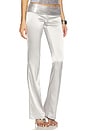 view 2 of 6 Satin Low Rise Chainmail Trouser in Silver