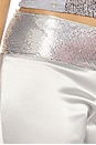 view 6 of 6 Satin Low Rise Chainmail Trouser in Silver