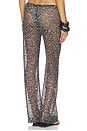 view 5 of 7 Sequin Mesh Drawstring Trousers in Black