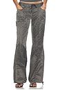 view 1 of 8 Satin Cargo Pant in Grey