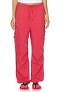 view 2 of 7 PANTALON PARACHUTE  in Red