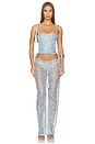 view 6 of 6 PANTALON EMBELLISHED LACE  in Blue