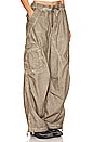 view 3 of 5 Oil Wash Parachute Pants in Beige