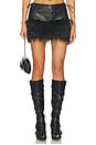 view 2 of 7 Faux Fur Mini Skirt in Black