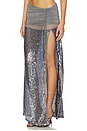view 3 of 6 Sequin Mesh Maxi Skirt in Grey