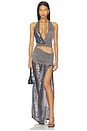 view 5 of 6 Sequin Mesh Maxi Skirt in Grey