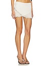view 2 of 6 JUPE CHIFFON BEAD TRIM MINI in White