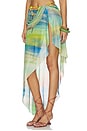 view 3 of 5 Beaded Belt Asymmetric Skirt in Multi