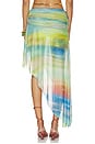 view 4 of 5 Beaded Belt Asymmetric Skirt in Multi