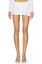view 1 of 6 Burnout Polka Dot Mini Skirt in White