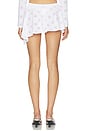 view 4 of 6 Burnout Polka Dot Mini Skirt in White
