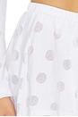 view 6 of 6 Burnout Polka Dot Mini Skirt in White