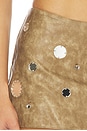 view 6 of 6 Mini Skirt With Mirror Trims in Brown
