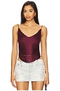 view 2 of 5 Fringe Backless Top in Burgundy