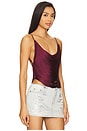 view 3 of 5 Fringe Backless Top in Burgundy