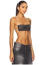 view 2 of 4 Stud Bandeau Top in Grey