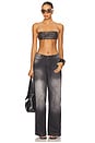 view 4 of 4 Stud Bandeau Top in Grey