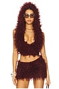view 1 of 5 Haka Mongolian Faux Fur Backless Top in Wine